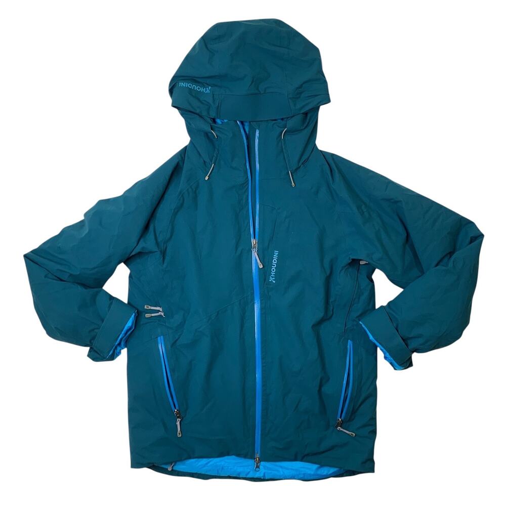 Houdini Ski Jacket Womens M Medium Full Zip Insulated Hooded MS Spheric *READ